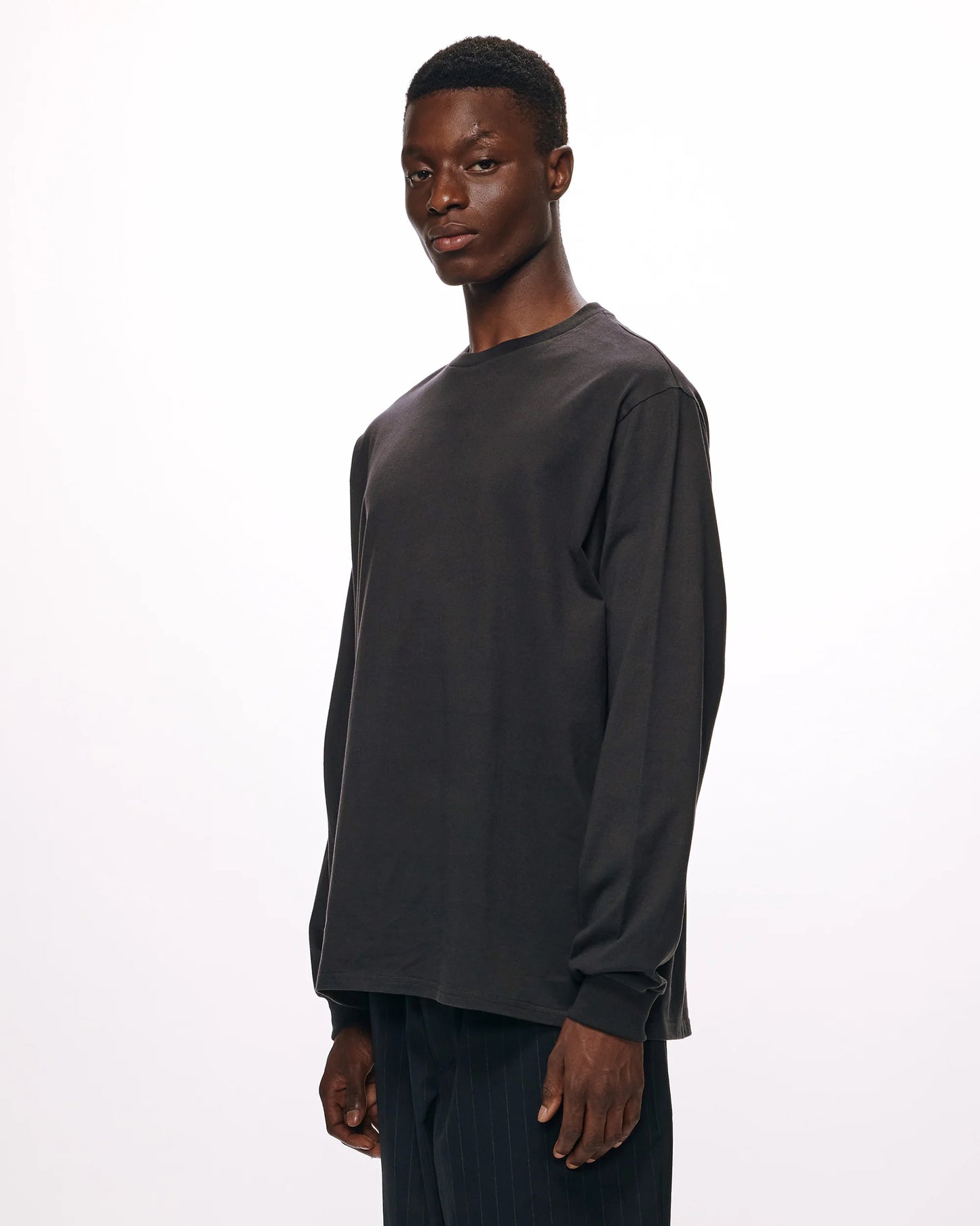 MARKA CREW NECK L/S TEE - CHARCOAL