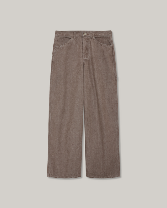 MARKA WIDE PAINTER PANTS - BROWN