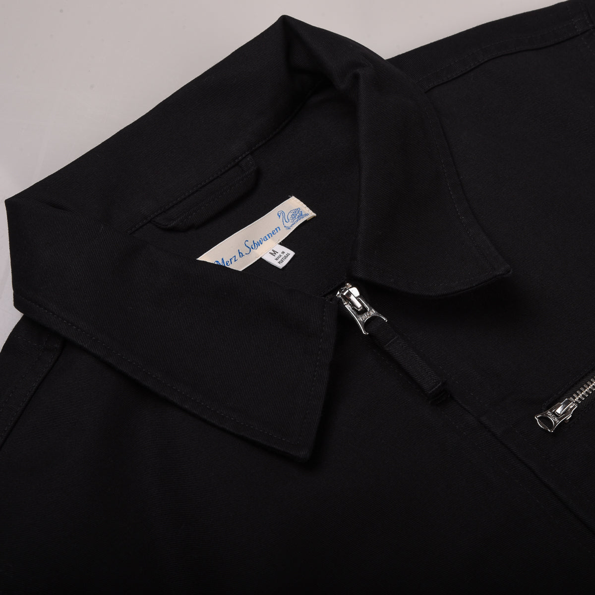 MERZ B. SCHWANEN JKT07 UNISEX ZIP JACKET - DEEP BLACK