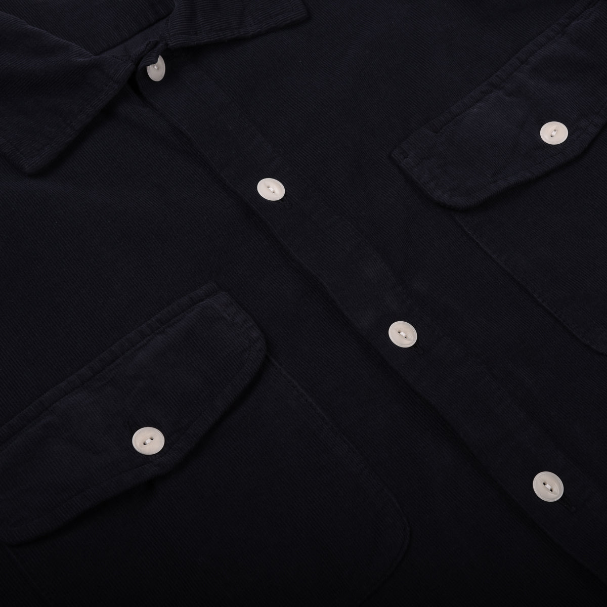 MERZ B. SCHWANEN CORDUROY SHIRT06 - NIGHT BLUE
