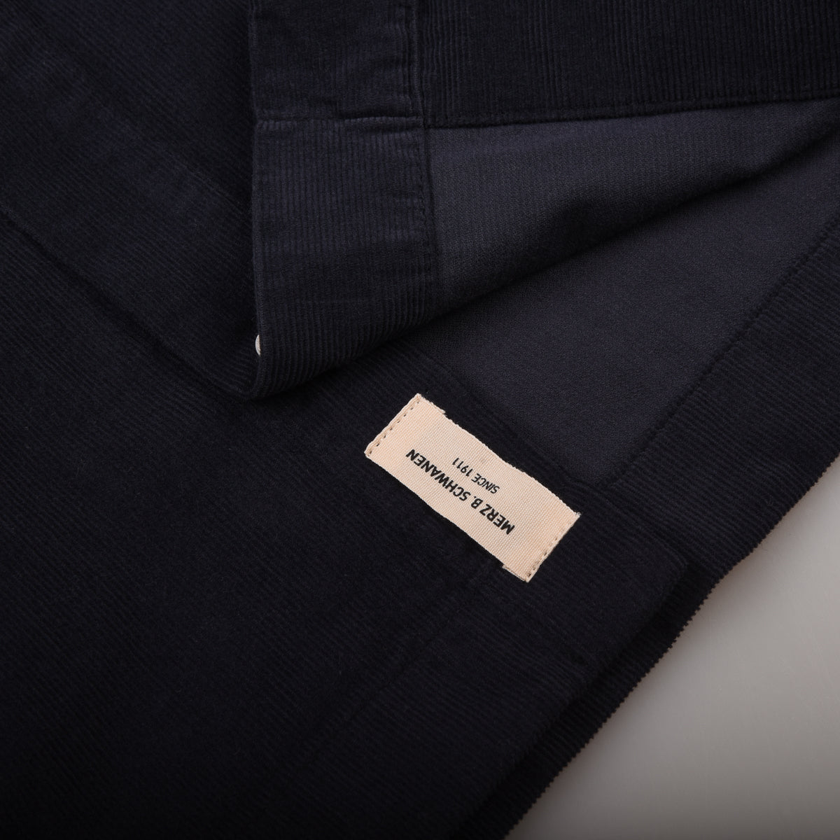 MERZ B. SCHWANEN CORDUROY SHIRT06 - NIGHT BLUE