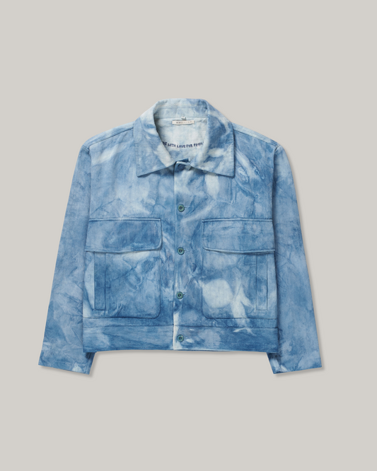 11.11 UNISEX GLEAM COTTON TRUCKER JACKET -  LIGHT INDIGO