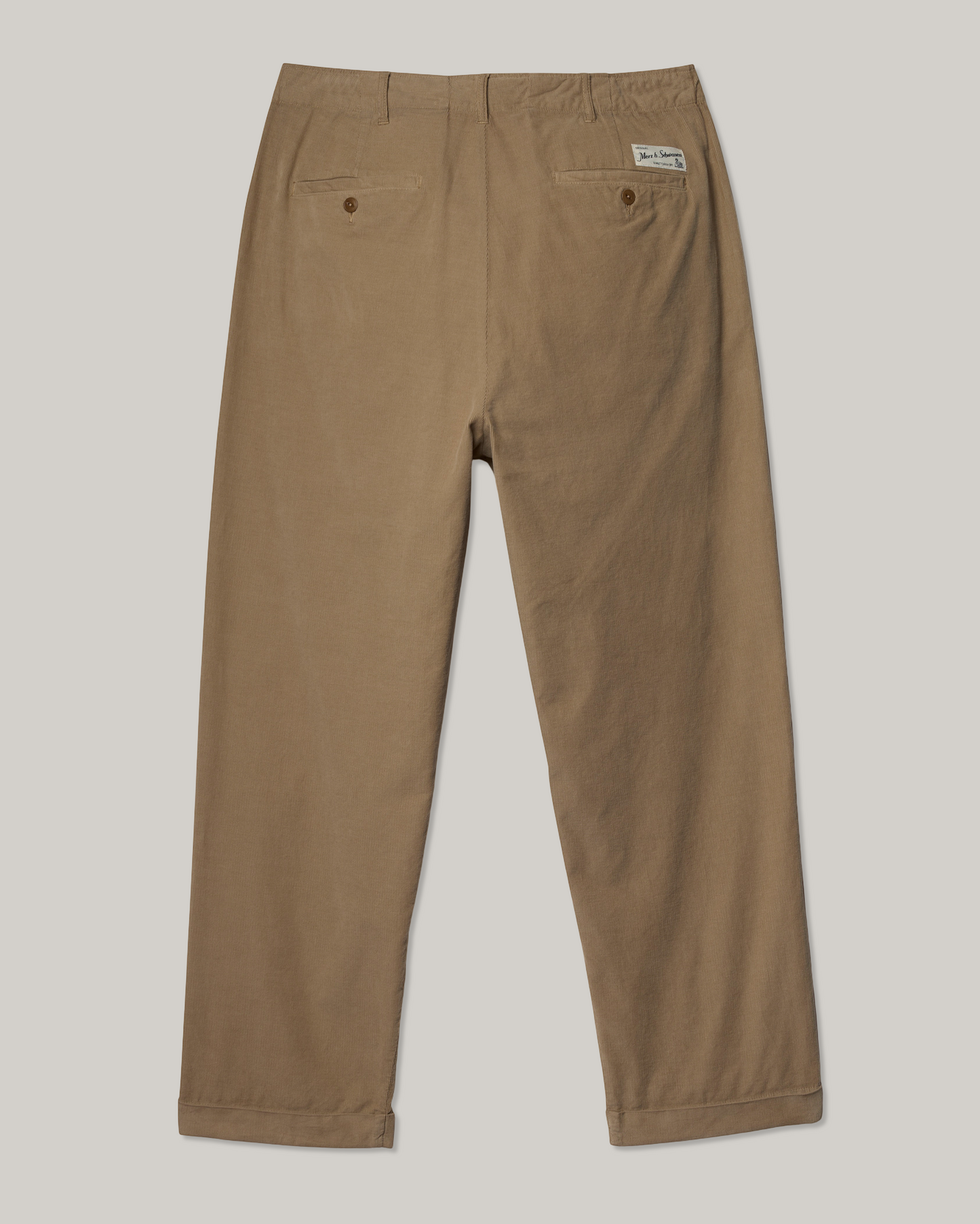 MERZ B. SCHWANEN UNISEX COTTON CORDUROY PANTS - DUSTED KHAKI