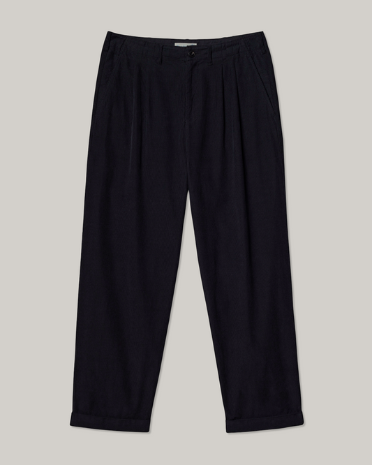 MERZ B. SCHWANEN UNISEX COTTON CORDUROY PANTS - DEEP BLACK