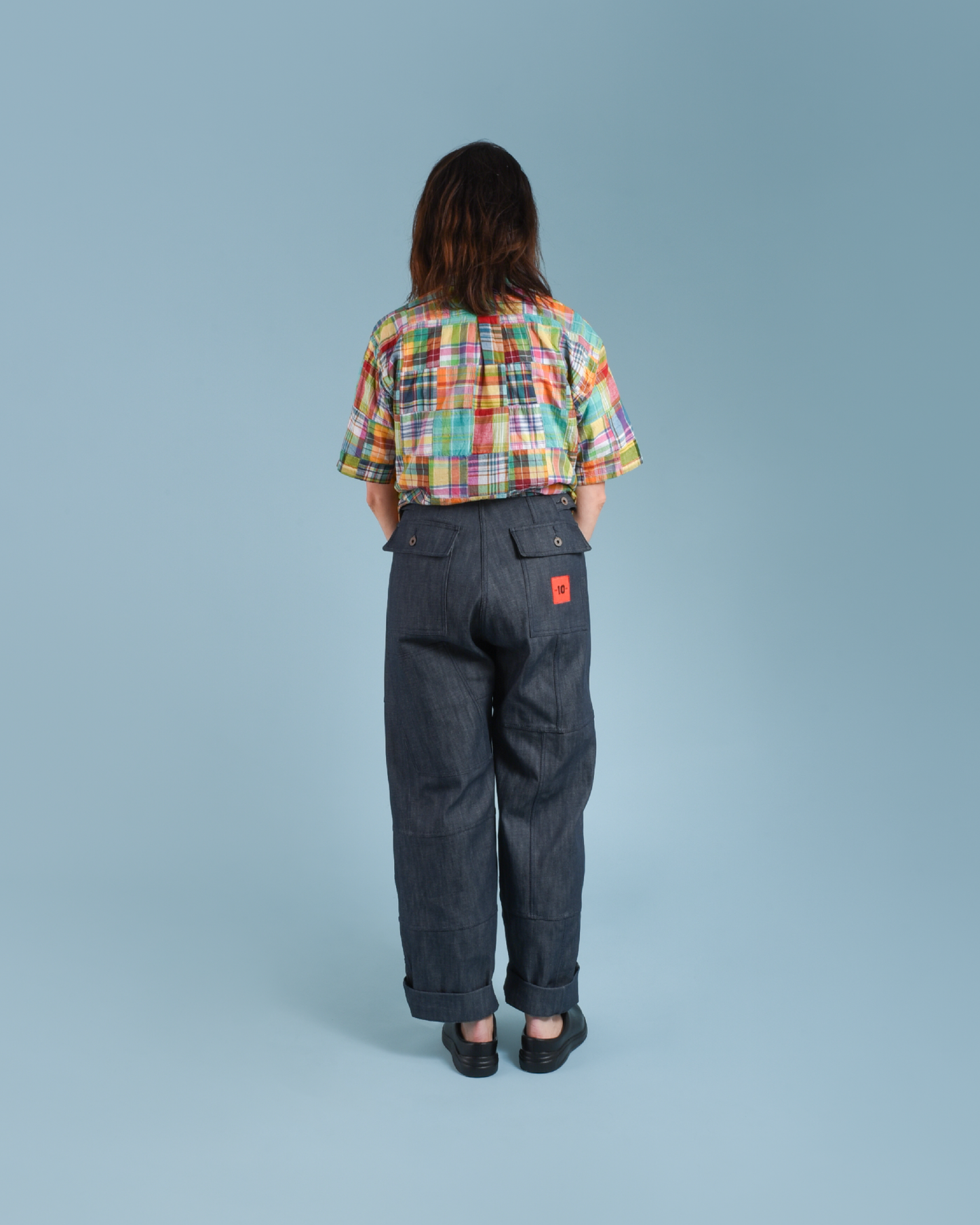 PPHH x W'MENSWEAR UNISEX FREEDOM FLIGHT TROUSER - BLUE DENIM