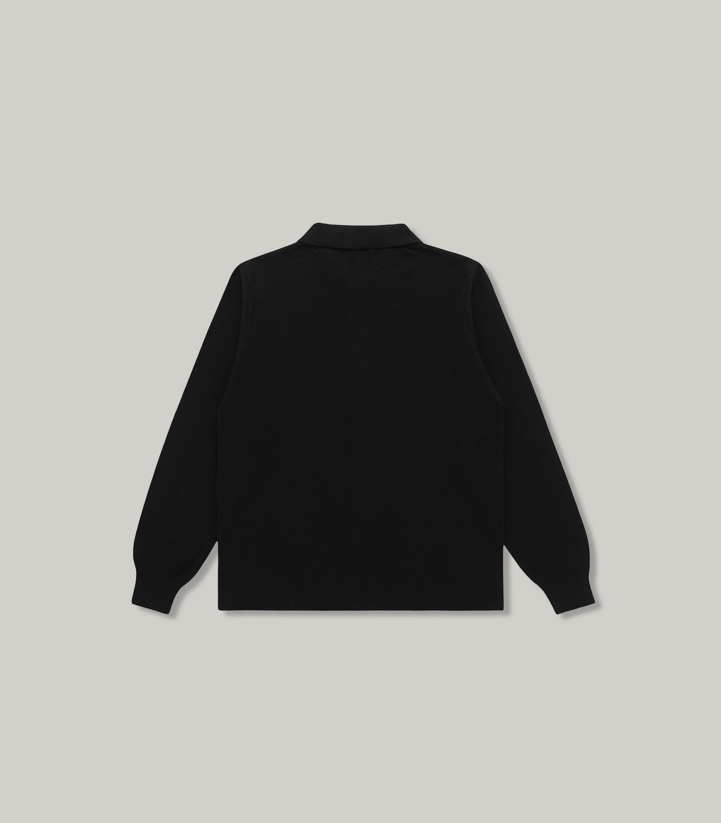 KNICKERBOCKER RIDGE COTTON POLO - BLACK