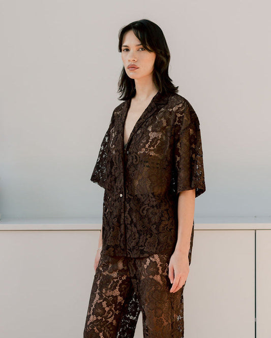 A BRONZE AGE ROMEO TOP - AMERICANO LACE