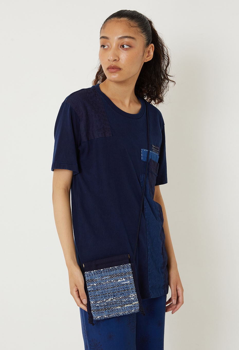 BLUE BLUE JAPAN SAKIORI POUCH - INDIGO