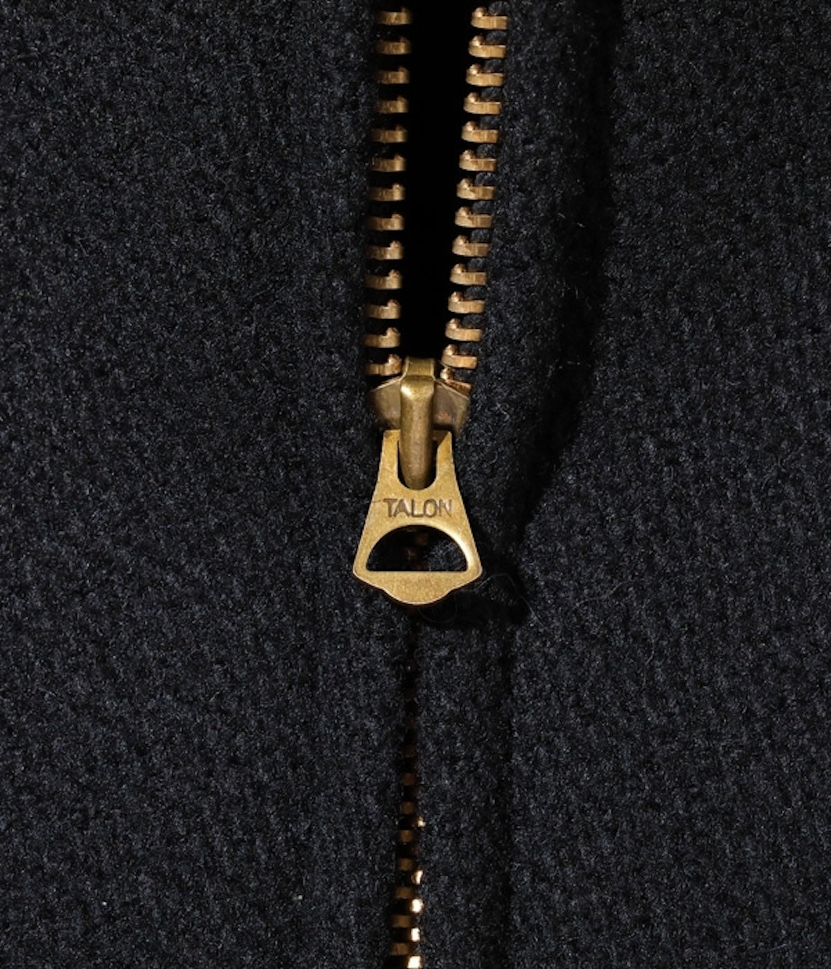 SUGAR CANE WOOL MELTON SPORTS JACKET - BLACK