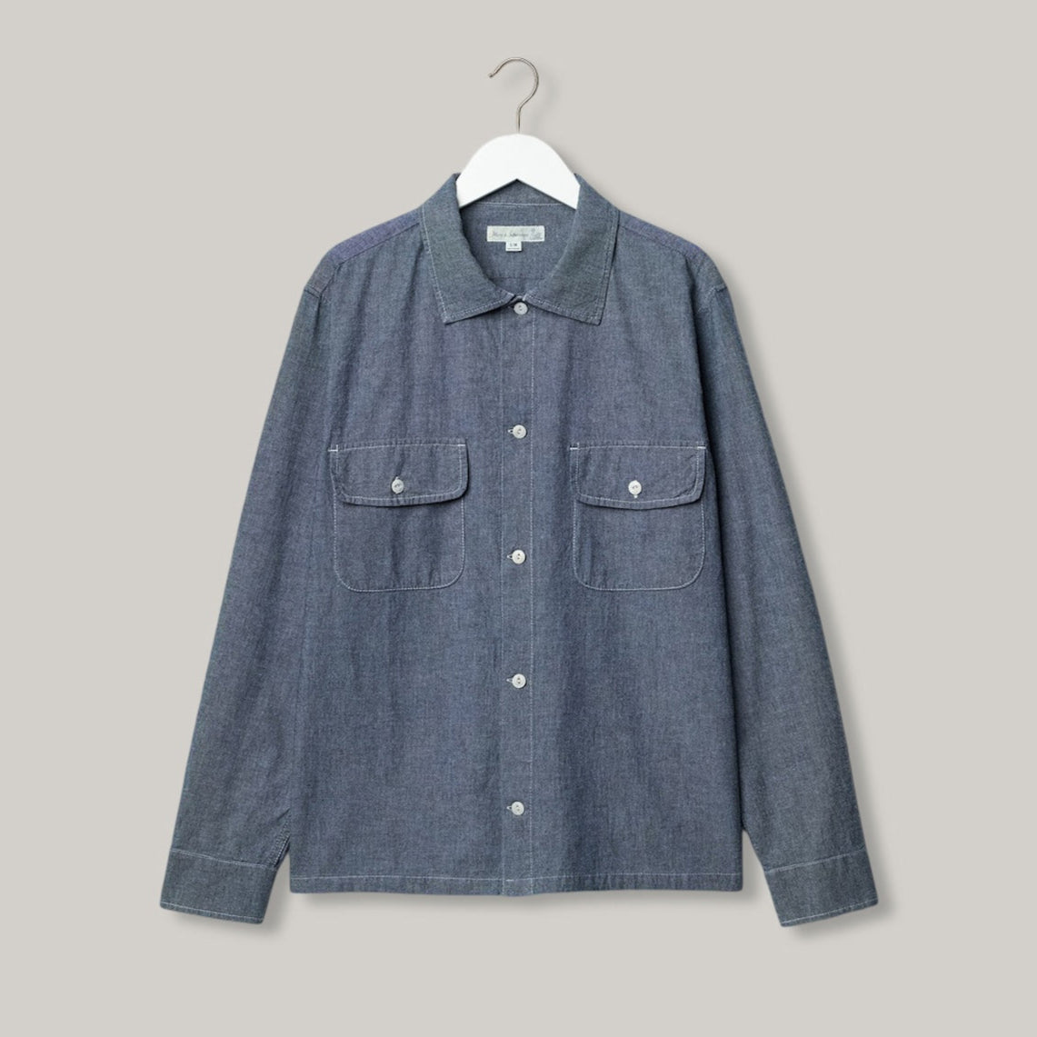MERZ B. SCHWANEN CHAMBRAY SHIRT06 - DENIM BLUE