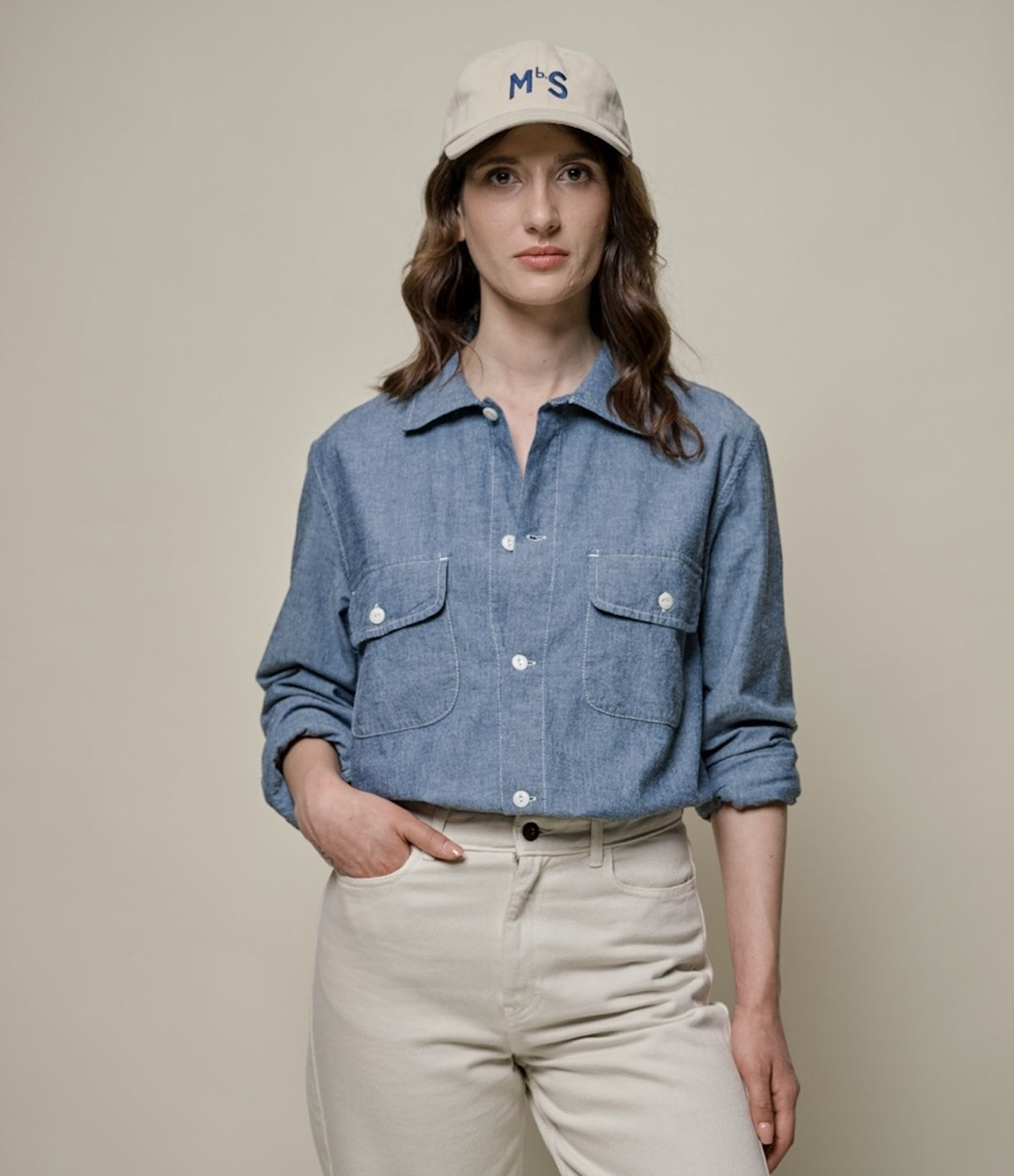 MERZ B. SCHWANEN CHAMBRAY SHIRT06 - DENIM BLUE
