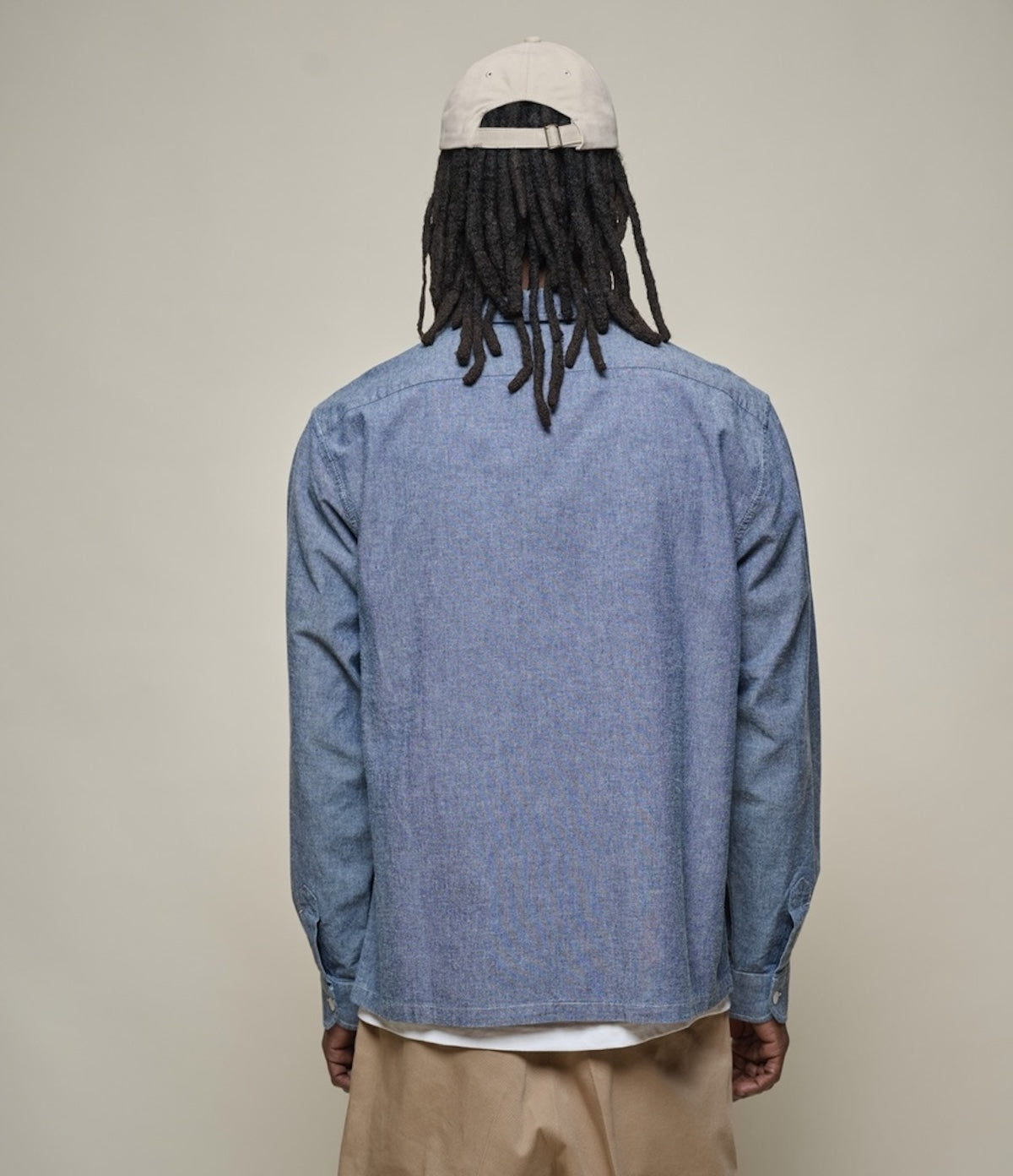 MERZ B. SCHWANEN CHAMBRAY SHIRT06 - DENIM BLUE