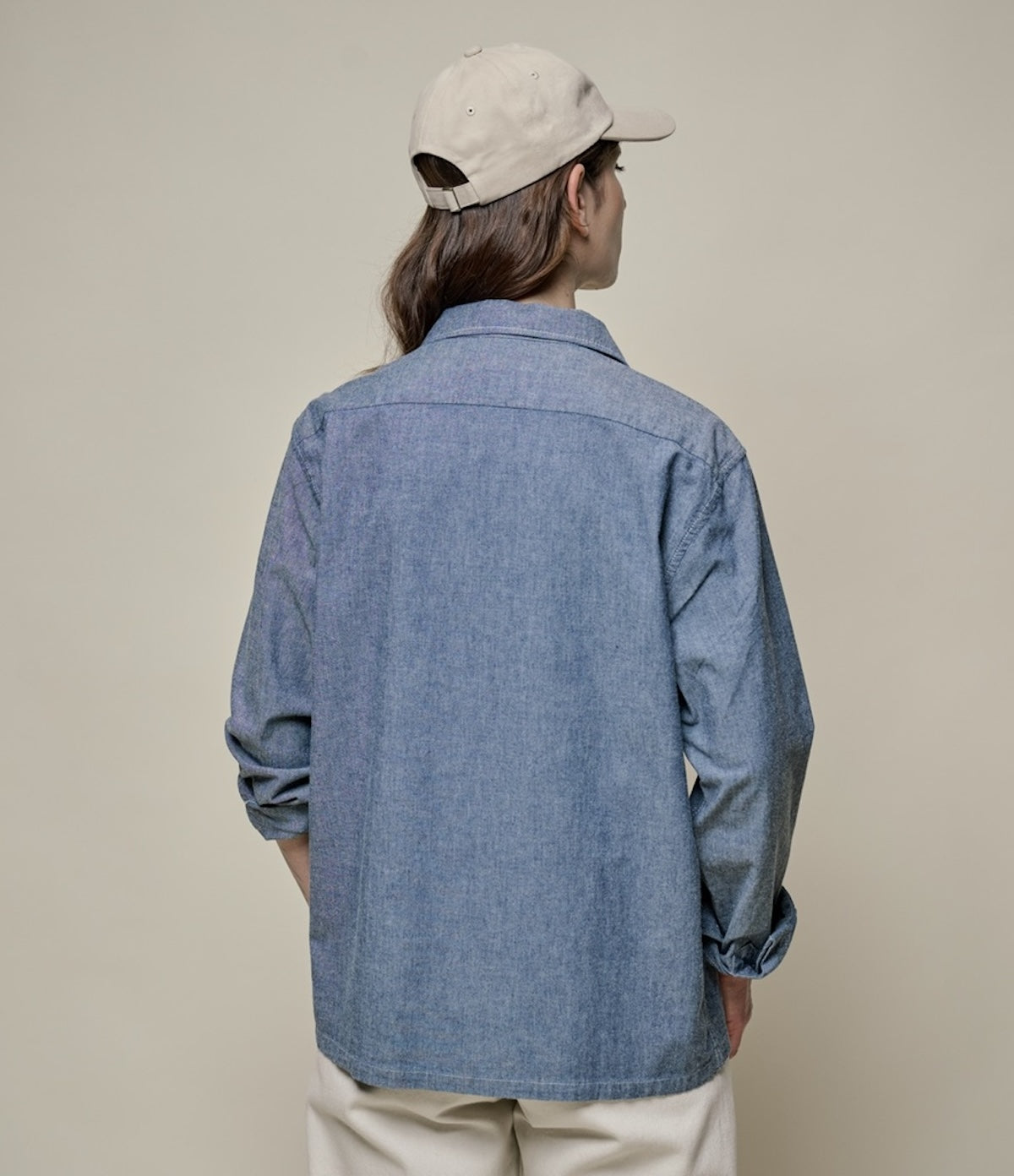 MERZ B. SCHWANEN CHAMBRAY SHIRT06 - DENIM BLUE