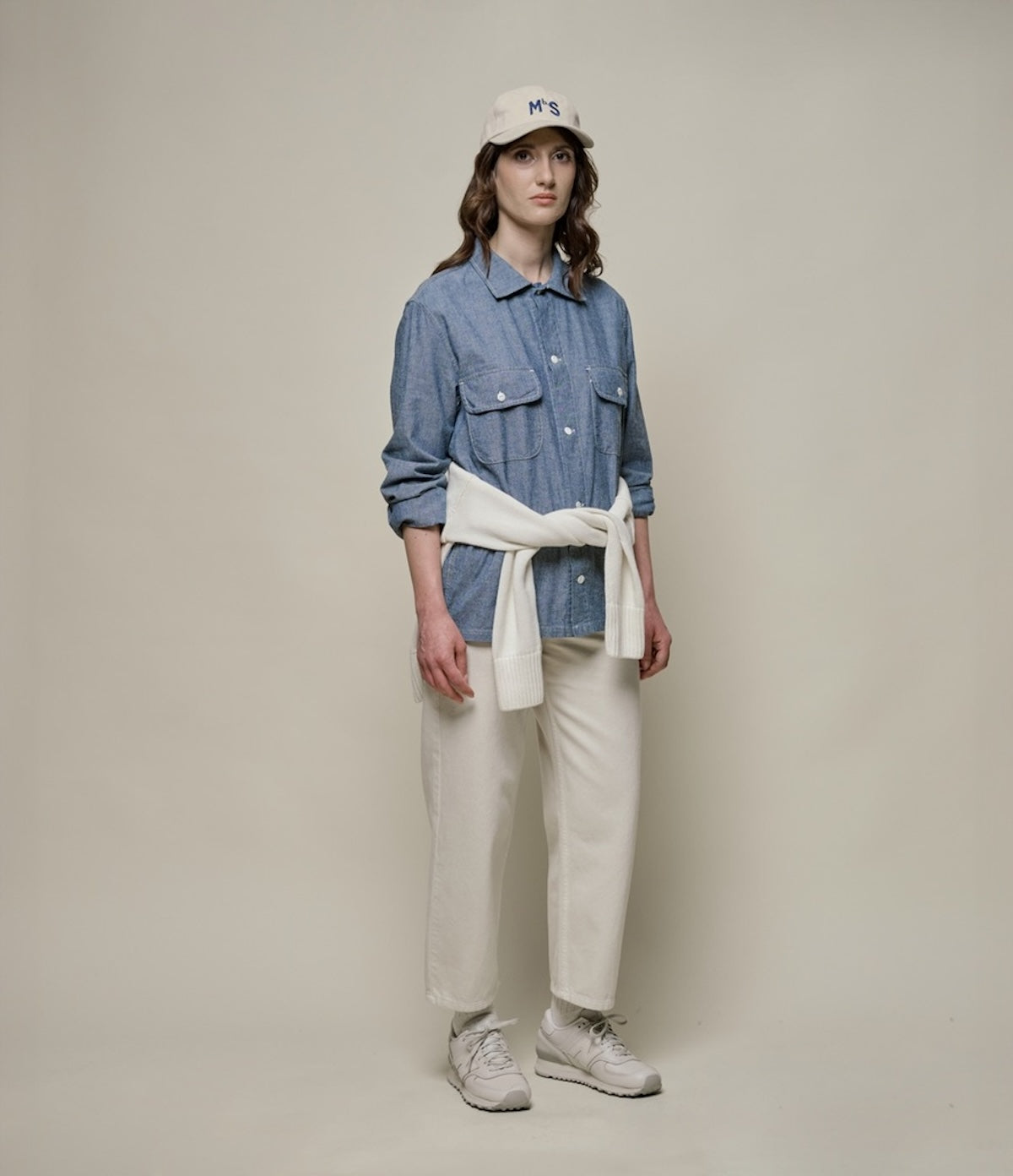 MERZ B. SCHWANEN CHAMBRAY SHIRT06 - DENIM BLUE