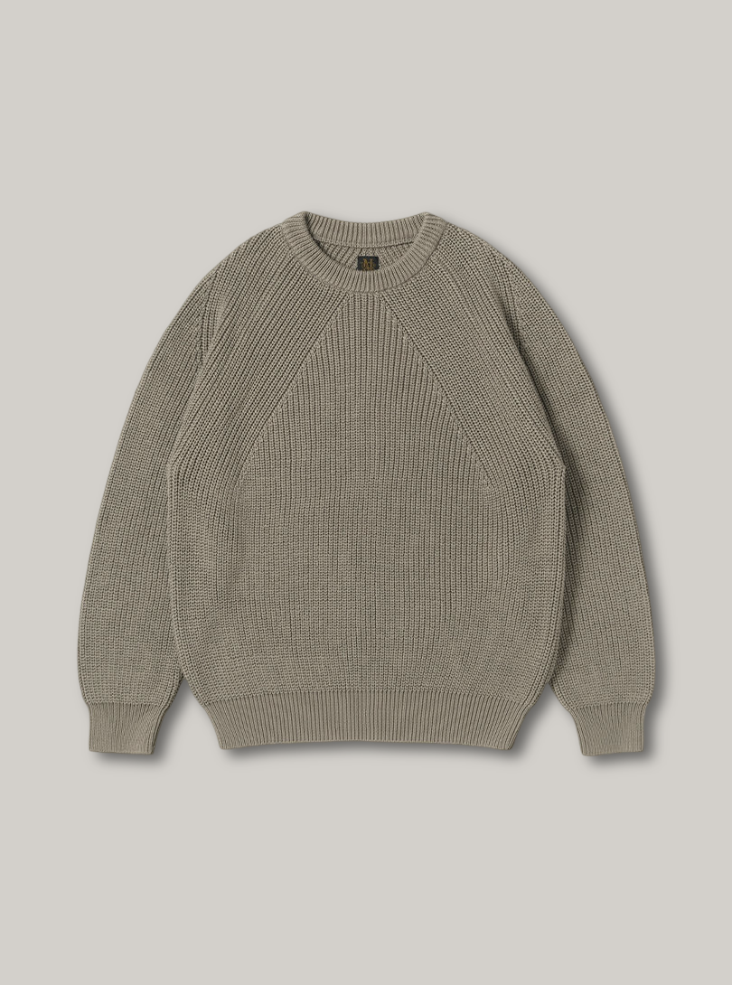BATONER COTTON SIGNATURE CREW NECK - TAUPE