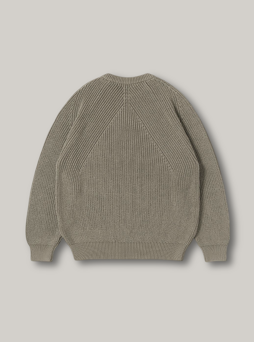 BATONER COTTON SIGNATURE CREW NECK - TAUPE