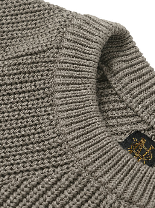 BATONER COTTON SIGNATURE CREW NECK - TAUPE