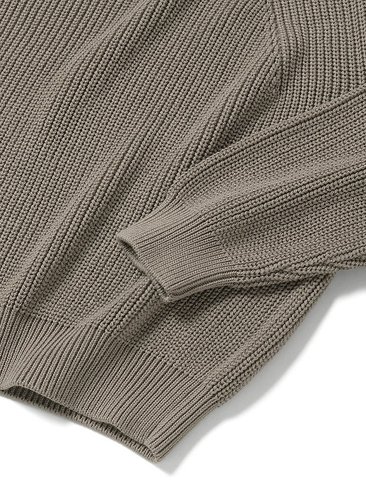 BATONER COTTON SIGNATURE CREW NECK - TAUPE