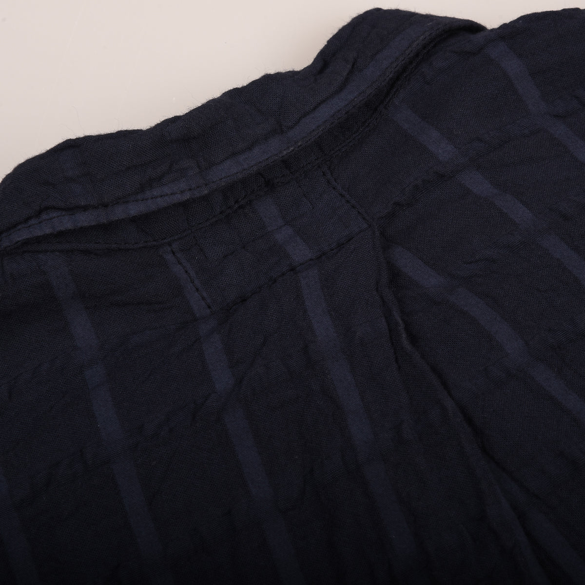 TENDER FLIPPED COLLAR SHIRT - AIRBAG CAMBRIC - HADAL BLUE