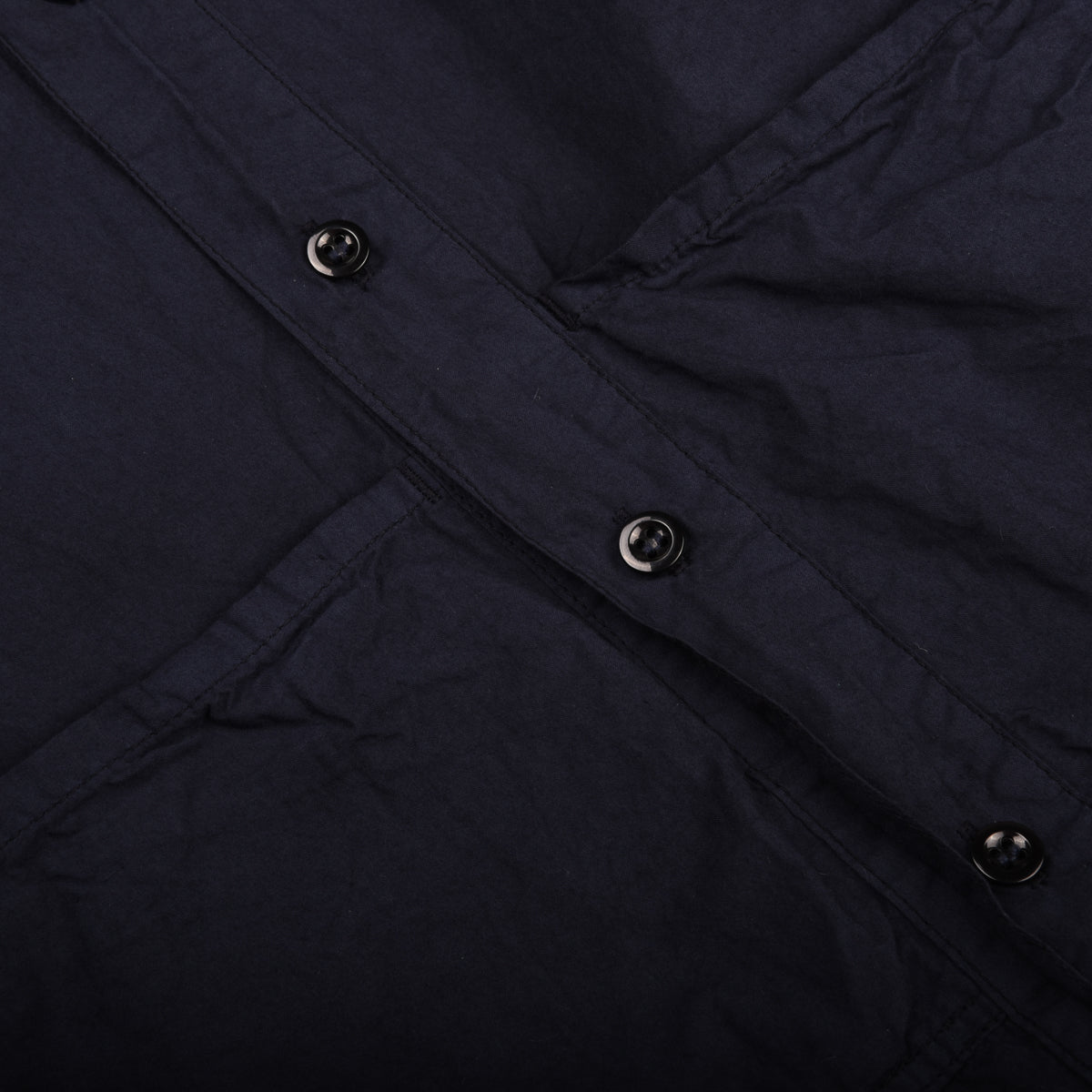 TENDER FLIPPED COLLAR SHIRT - ECRU LAWN - HADAL BLUE
