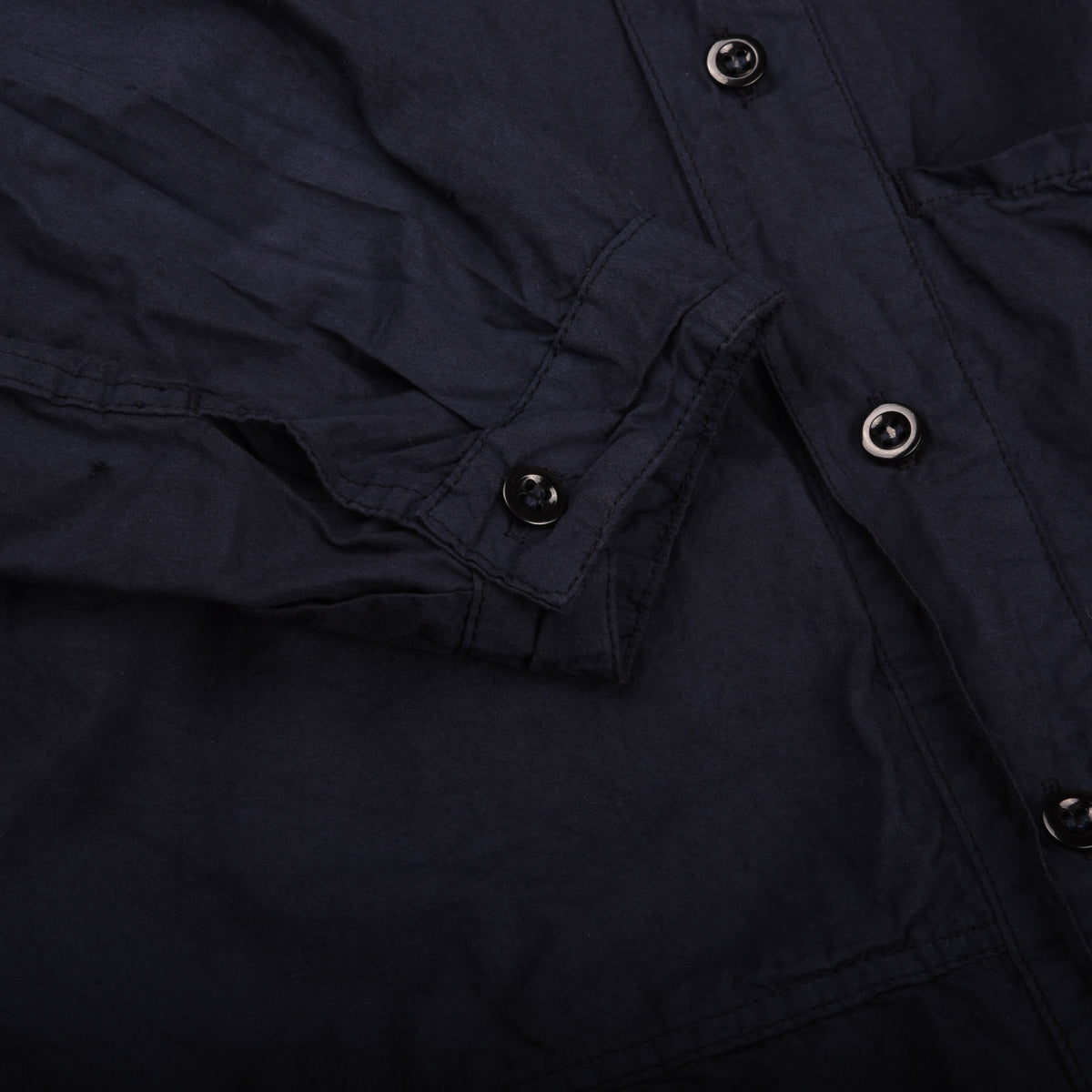 TENDER FLIPPED COLLAR SHIRT - ECRU LAWN - HADAL BLUE