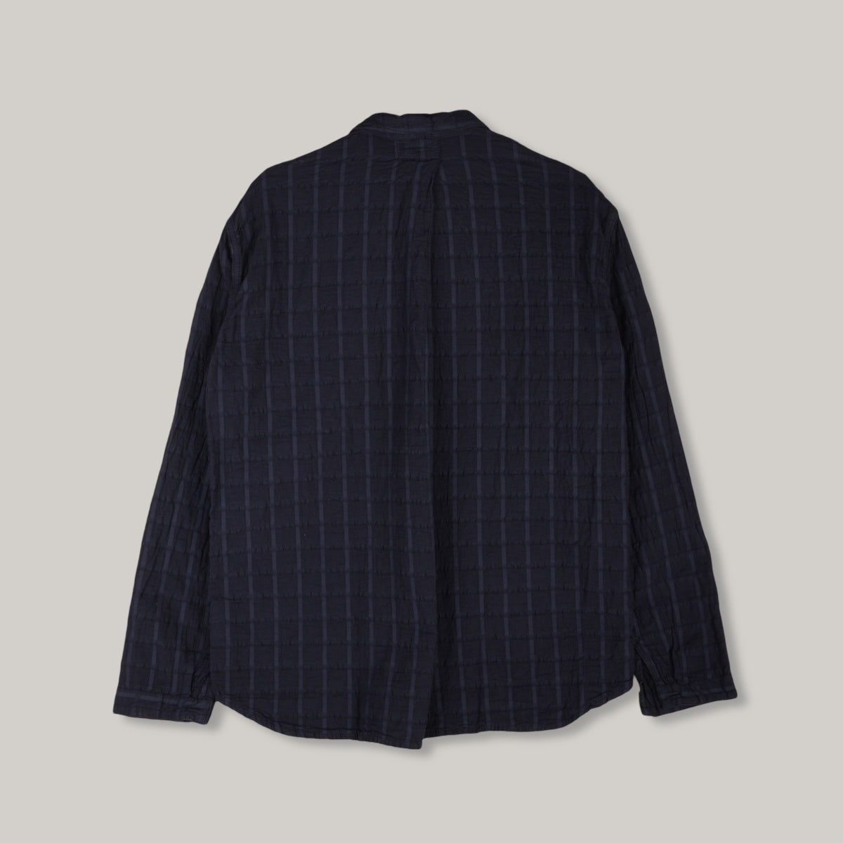 TENDER FLIPPED COLLAR SHIRT - AIRBAG CAMBRIC - HADAL BLUE