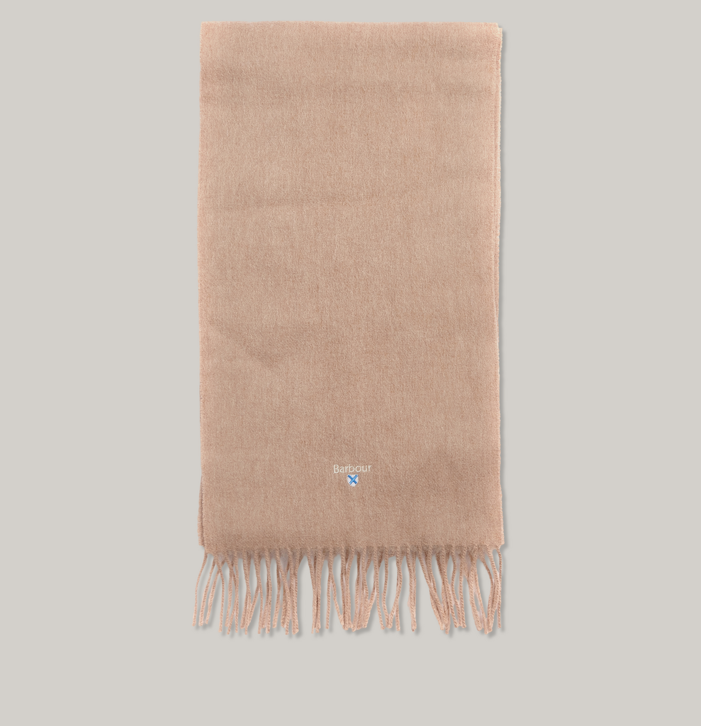 BARBOUR PLAIN LAMBSWOOL SCARF - LIGHT BROWN