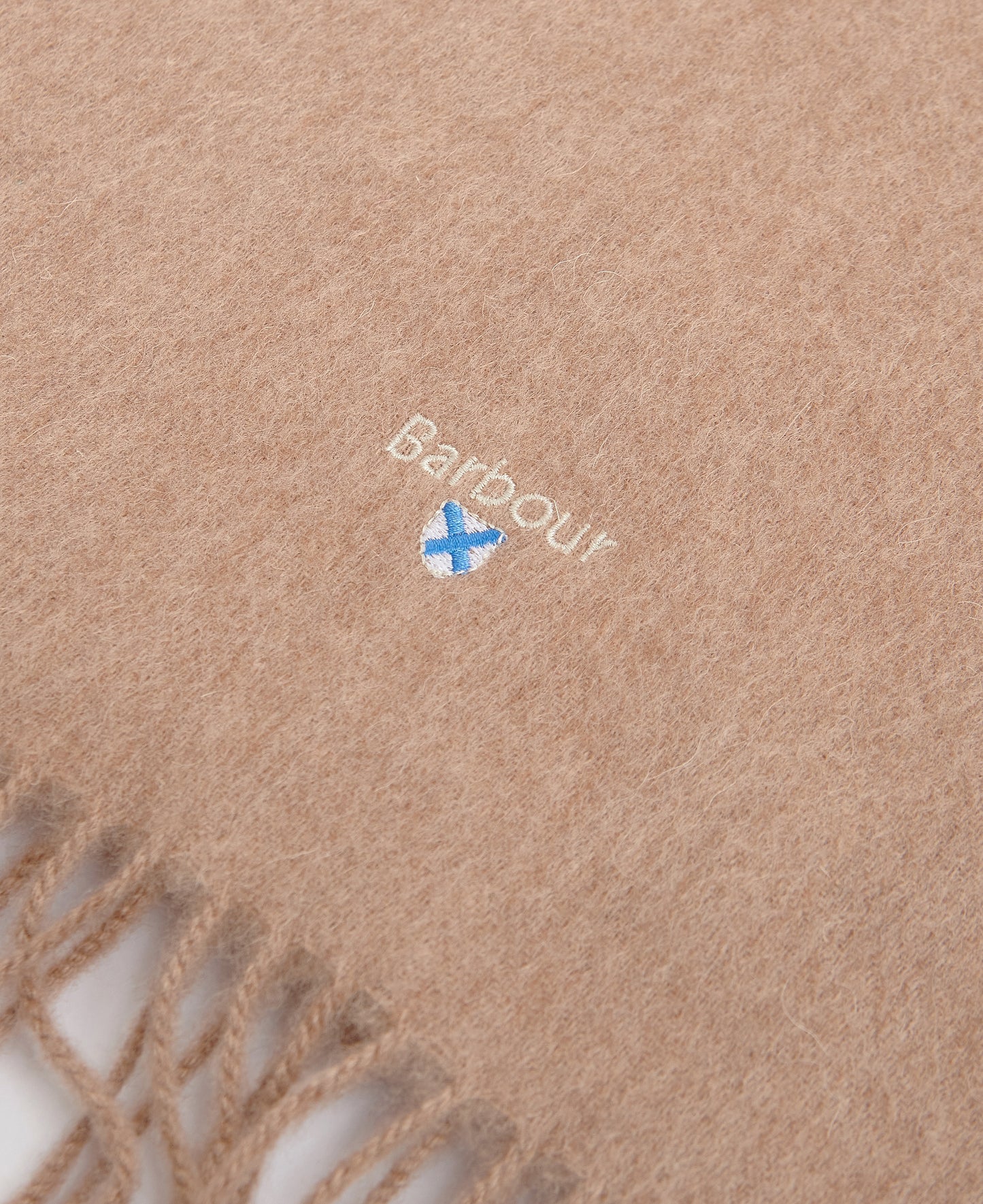 BARBOUR PLAIN LAMBSWOOL SCARF - LIGHT BROWN