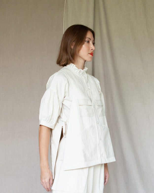 KARDO x W'MENSWEAR UTILITY VEST - NATURAL