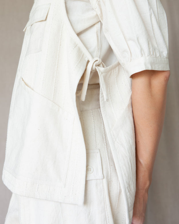 KARDO x W'MENSWEAR UTILITY VEST - NATURAL
