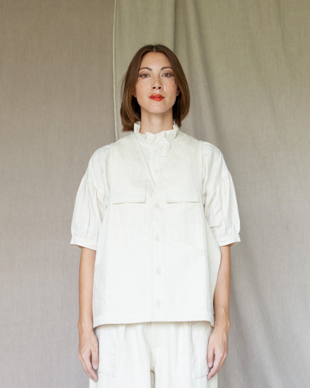 KARDO x W'MENSWEAR UTILITY VEST - NATURAL