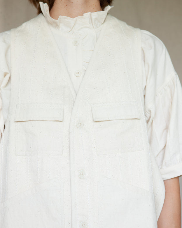 KARDO x W'MENSWEAR UTILITY VEST - NATURAL
