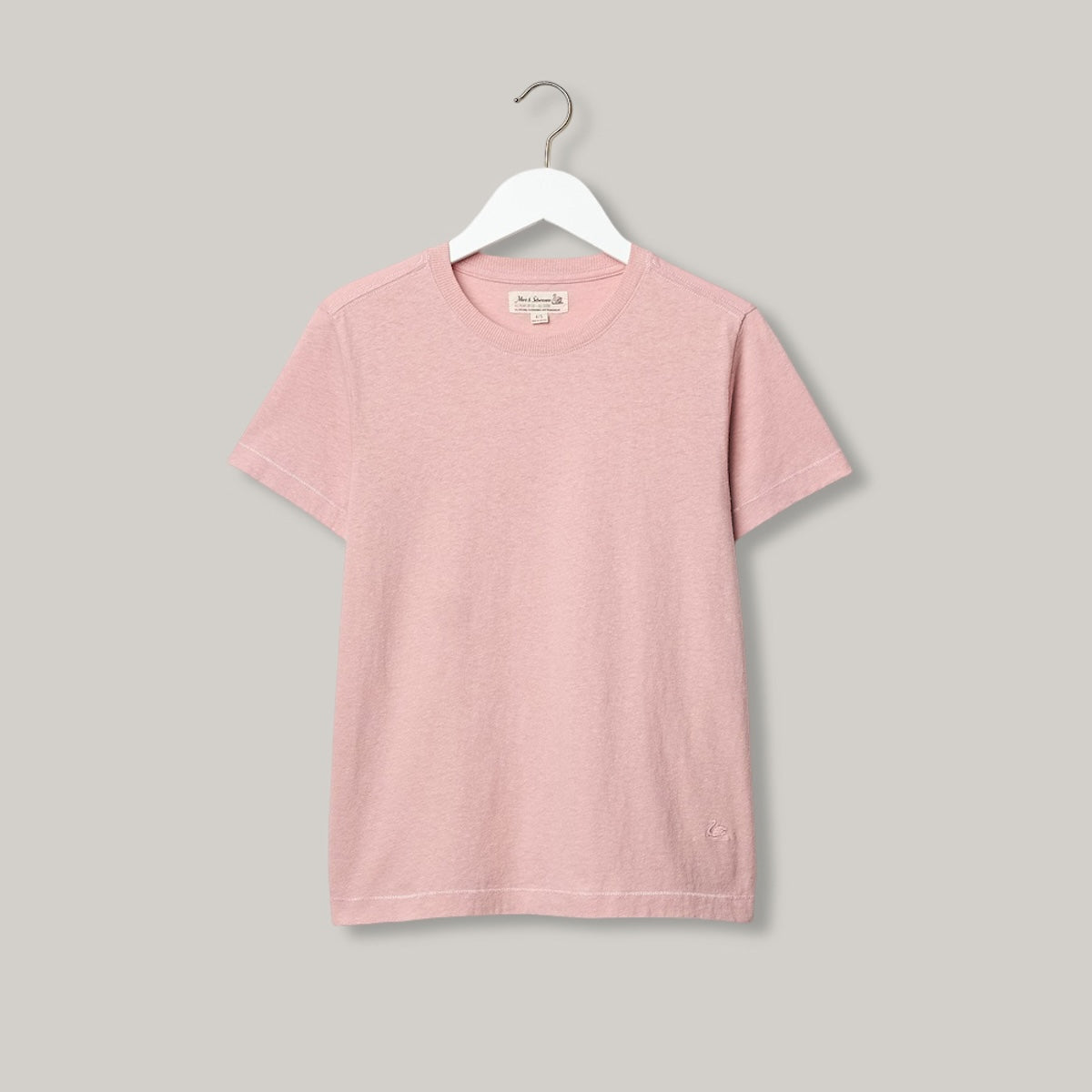 MERZ B. SCHWANEN WOMEN'S COTTON/ HEMP TEE - FADED PEACH