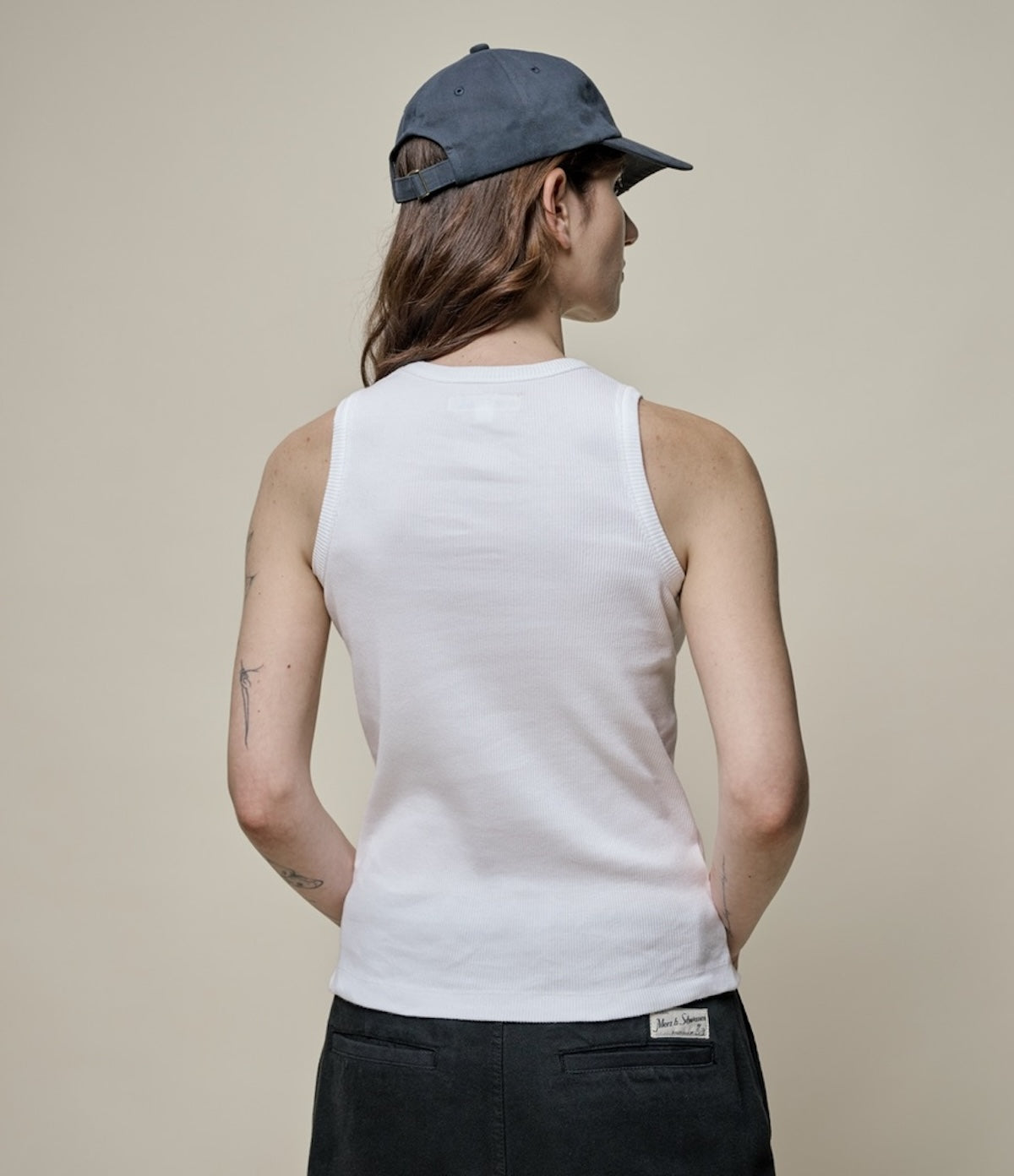 MERZ B. SCHWANEN WOMEN'S RIBBED TANK TOP - WHITE