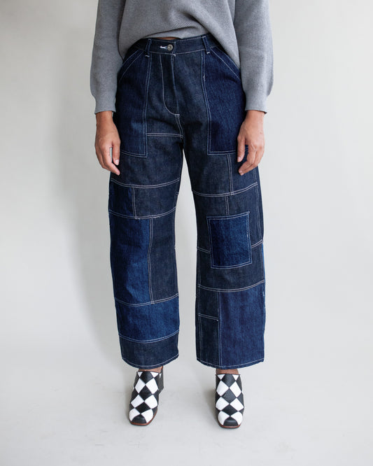 GOOD 'OL WHATS-HER-FACE by W'MENSWEAR FREEDOM FATIGUE TROUSER - DENIM