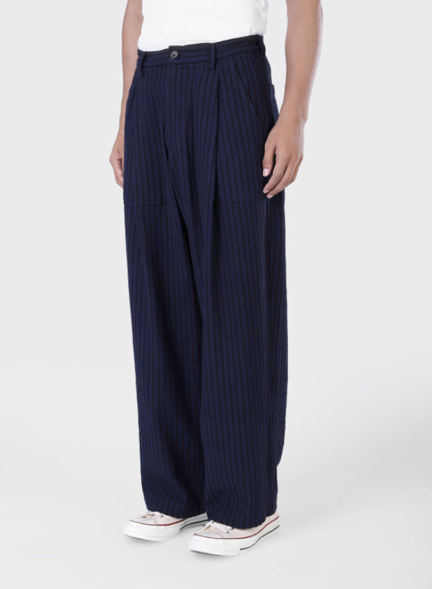 KARDO YUKI TROUSER - EW06 NAVY STRIPE