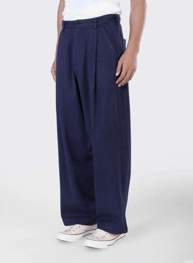 KARDO YUKI TROUSER - NAVY KHADI