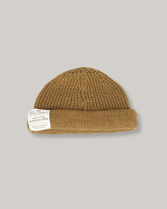 NIGEL CABOURN MAINLINE HEMP BEANIE - KHAKI