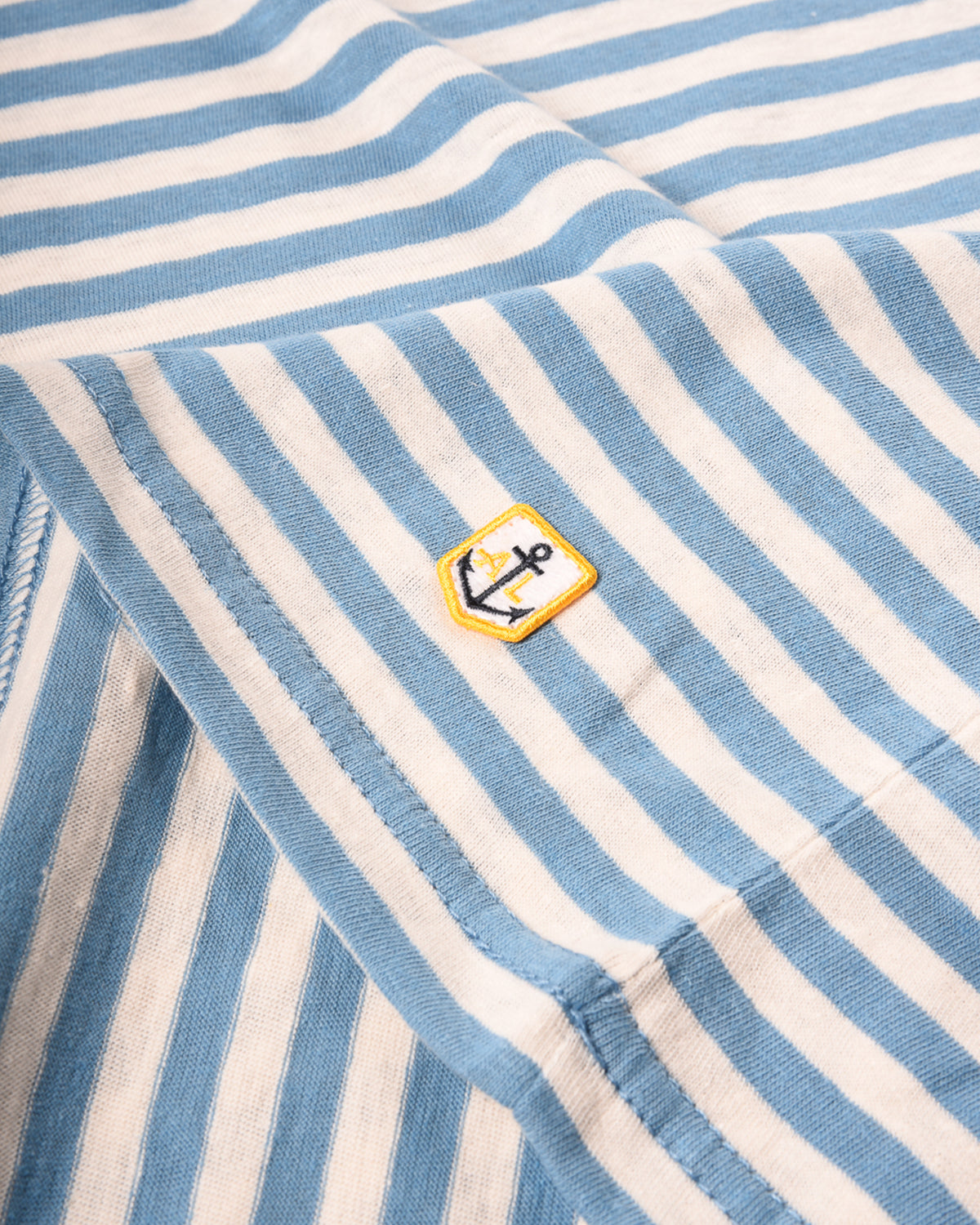 ARMOR LUX POCKET T-SHIRT - COTTON/ LINEN - WATERFALL/ NATURE