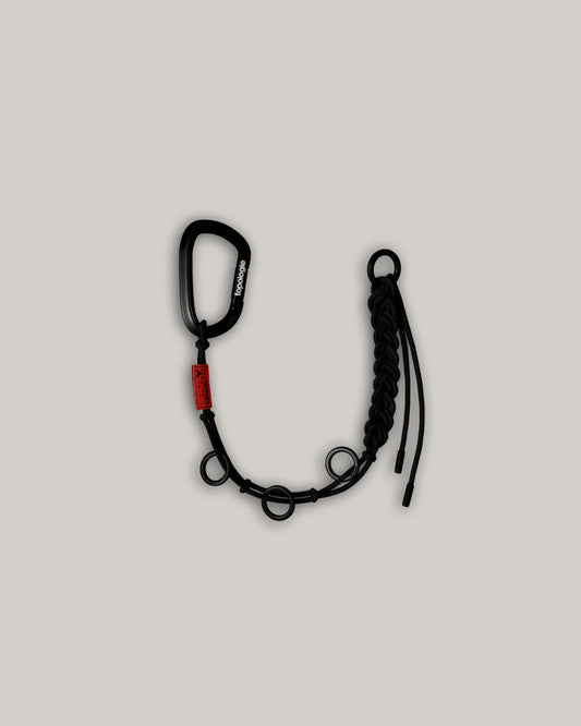 TOPOLOGIE BRAIDED KEYCHAIN BLACK
