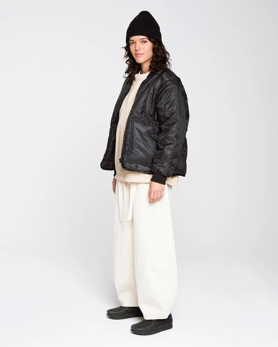 EAT DUST FROSTBOMBER JACKET FURY NYLON - BLACK