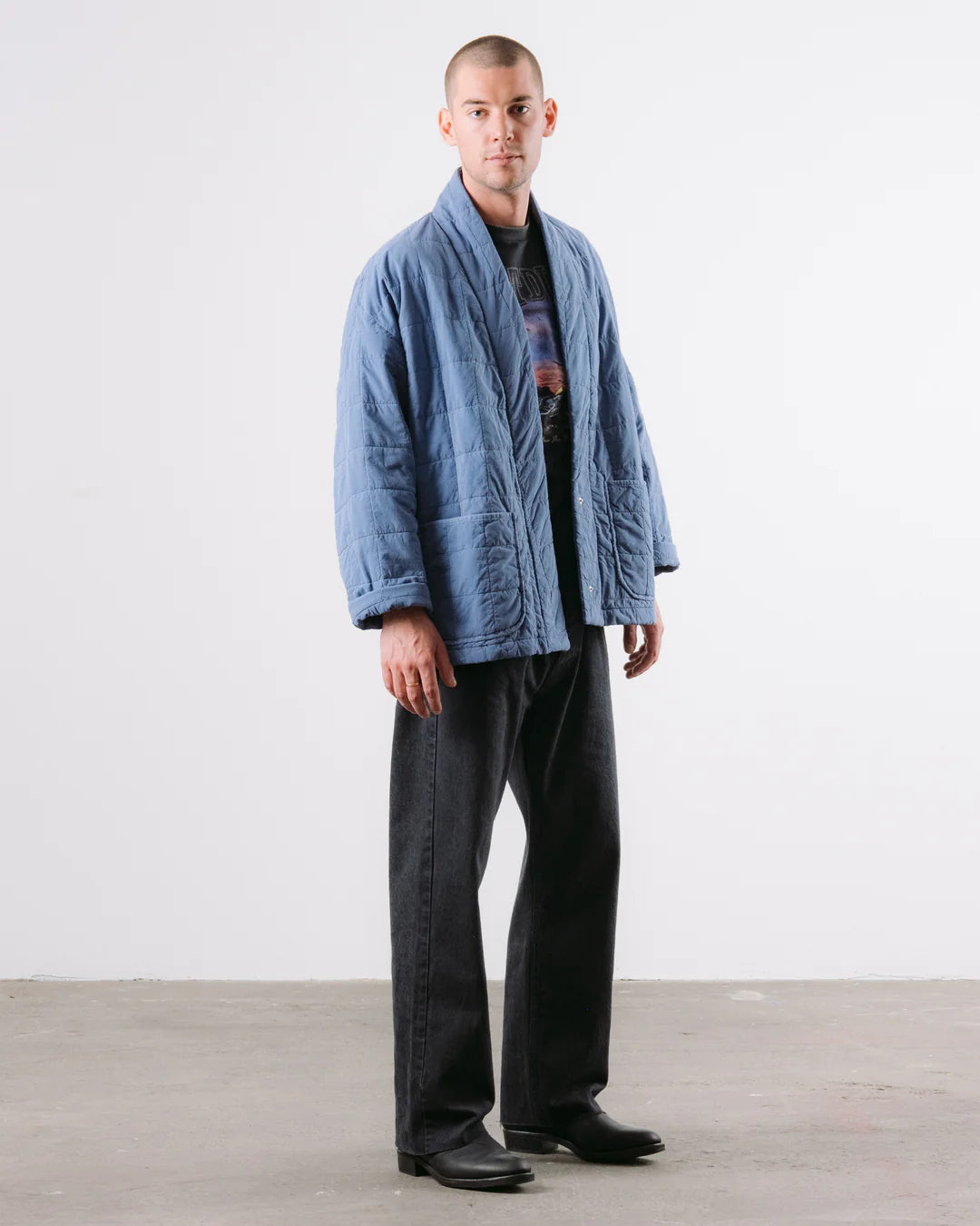 EAT DUST EDO JACKET - COTTON QUILT - INFINITY BLUE