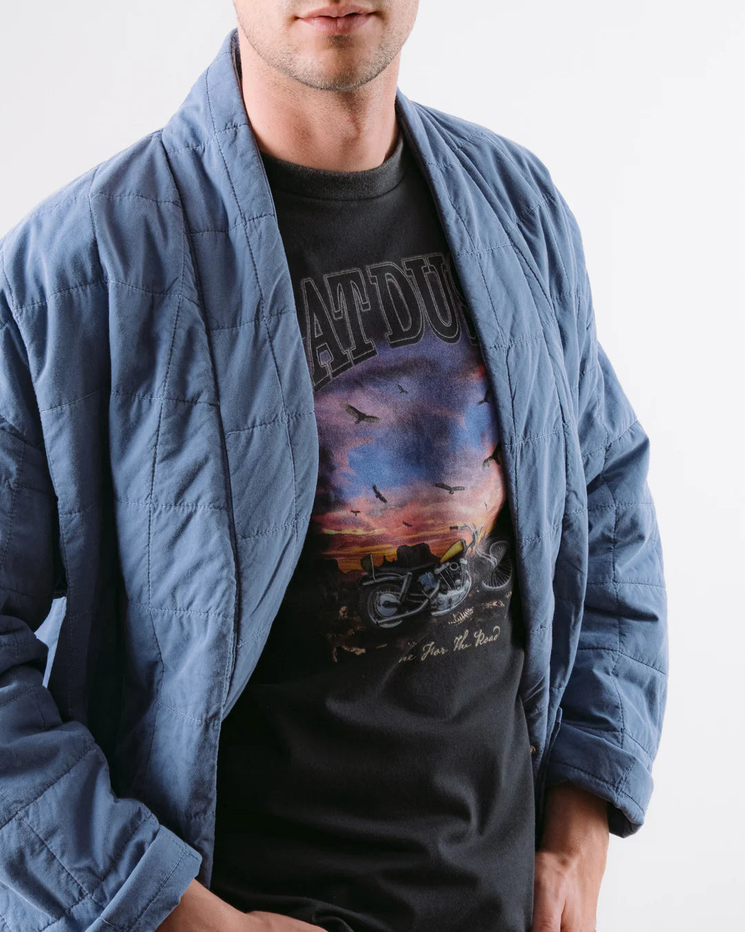 EAT DUST EDO JACKET - COTTON QUILT - INFINITY BLUE