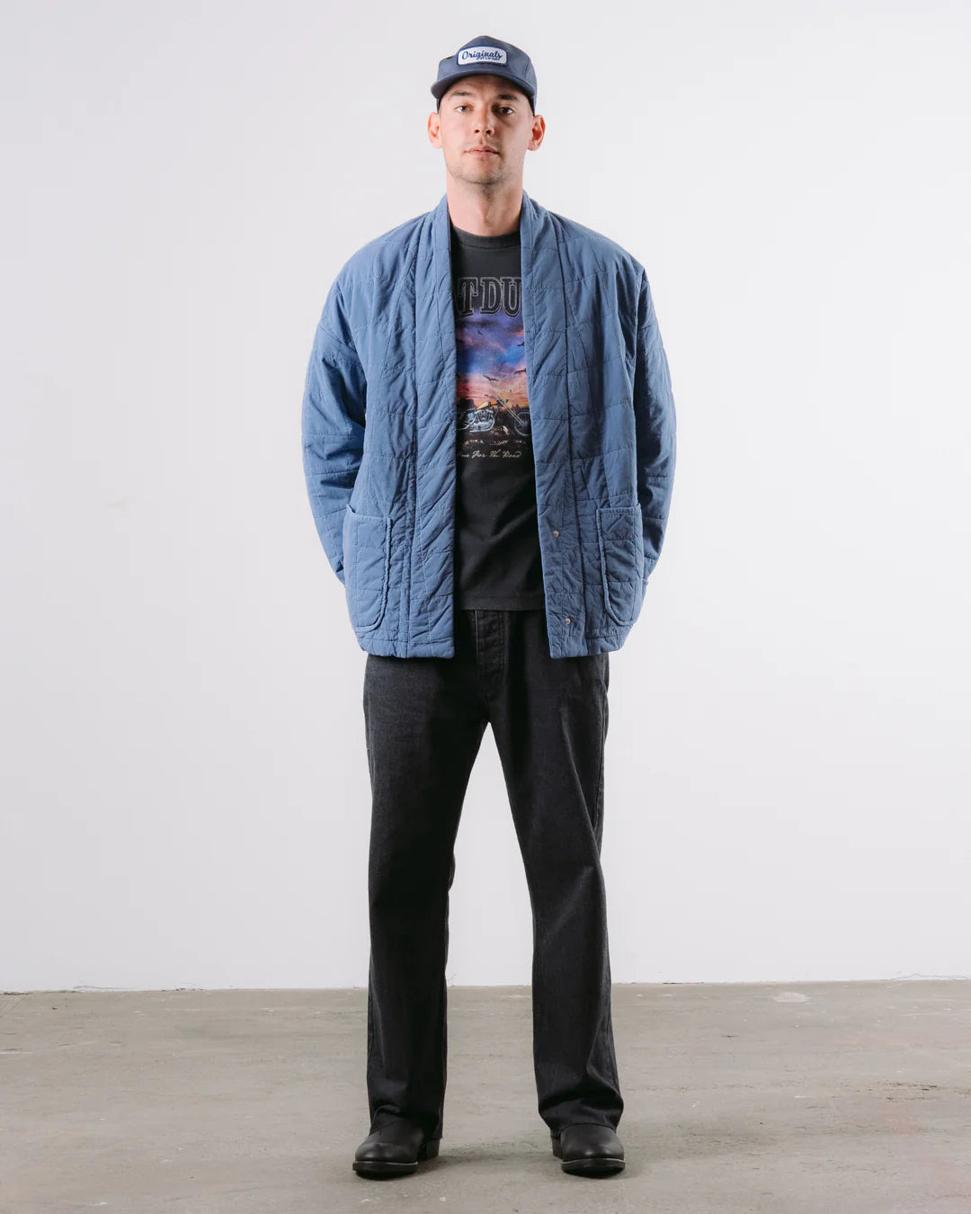 EAT DUST EDO JACKET - COTTON QUILT - INFINITY BLUE