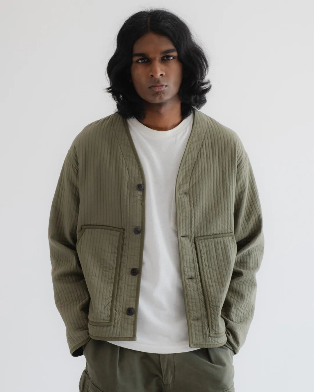 EAT DUST BASEBALL CARDIGAN - ARMOR COTTON - LITCHEN