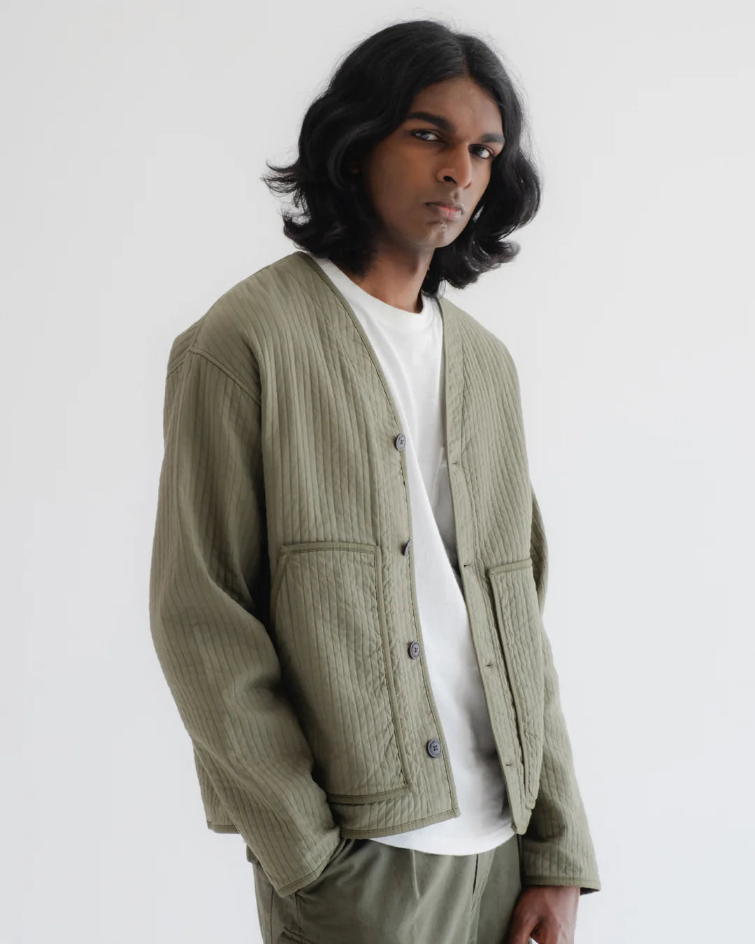EAT DUST BASEBALL CARDIGAN - ARMOR COTTON - LITCHEN