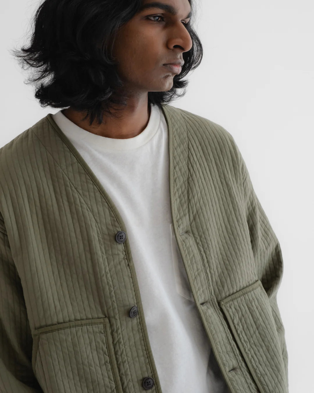 EAT DUST BASEBALL CARDIGAN - ARMOR COTTON - LITCHEN