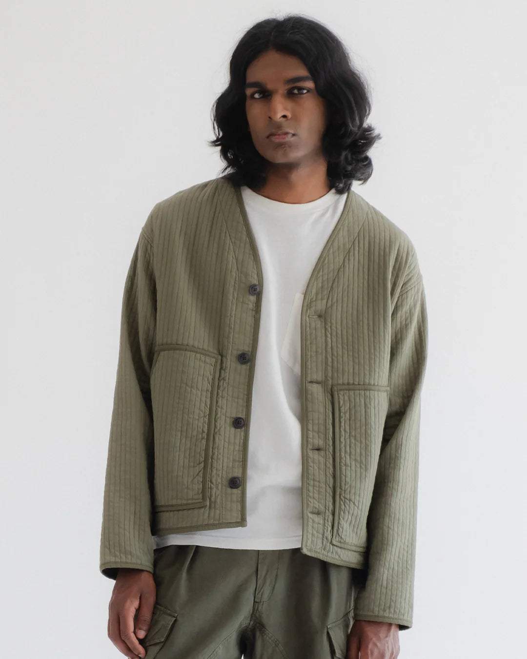 EAT DUST BASEBALL CARDIGAN - ARMOR COTTON - LITCHEN