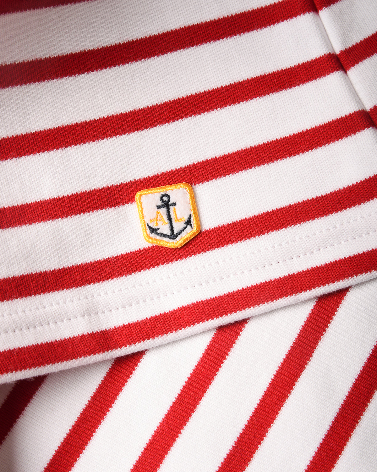 ARMOR LUX LADIES HERITAGE BRETON SHIRT L/S - WHITE/ BRAISE