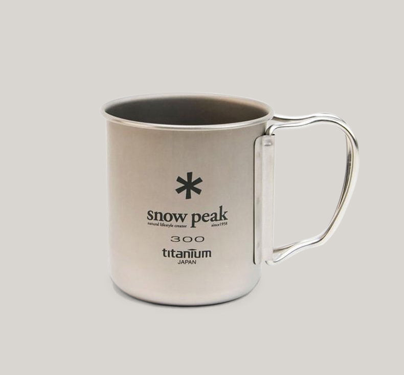 SNOW PEAK TITANIUM SINGLE CUP 300 FOLDING HANDLE CUP